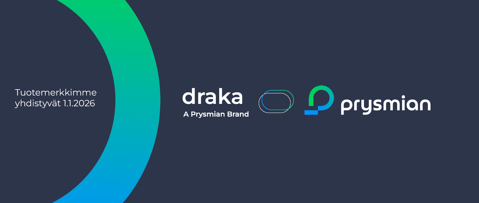Yhdistämme tuotemerkkimme - Draka on pian Prysmian