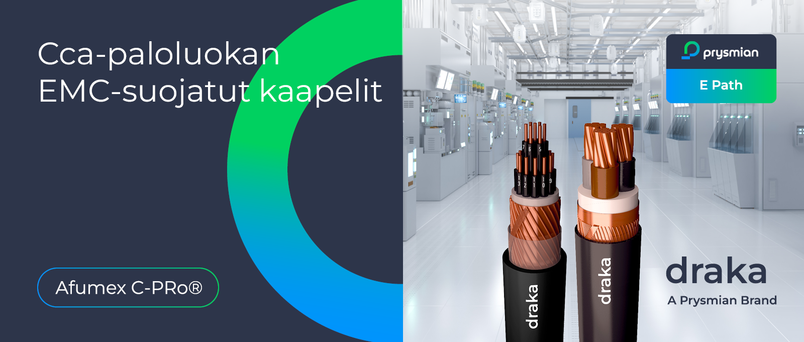 Häiriösuojatut kaapelit rakennuksiin ja teollisuuteen