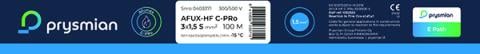 Uusi tuotetietoteippi Prysmian AFUX-HF C-PRo 500V 3x1,5 S R100